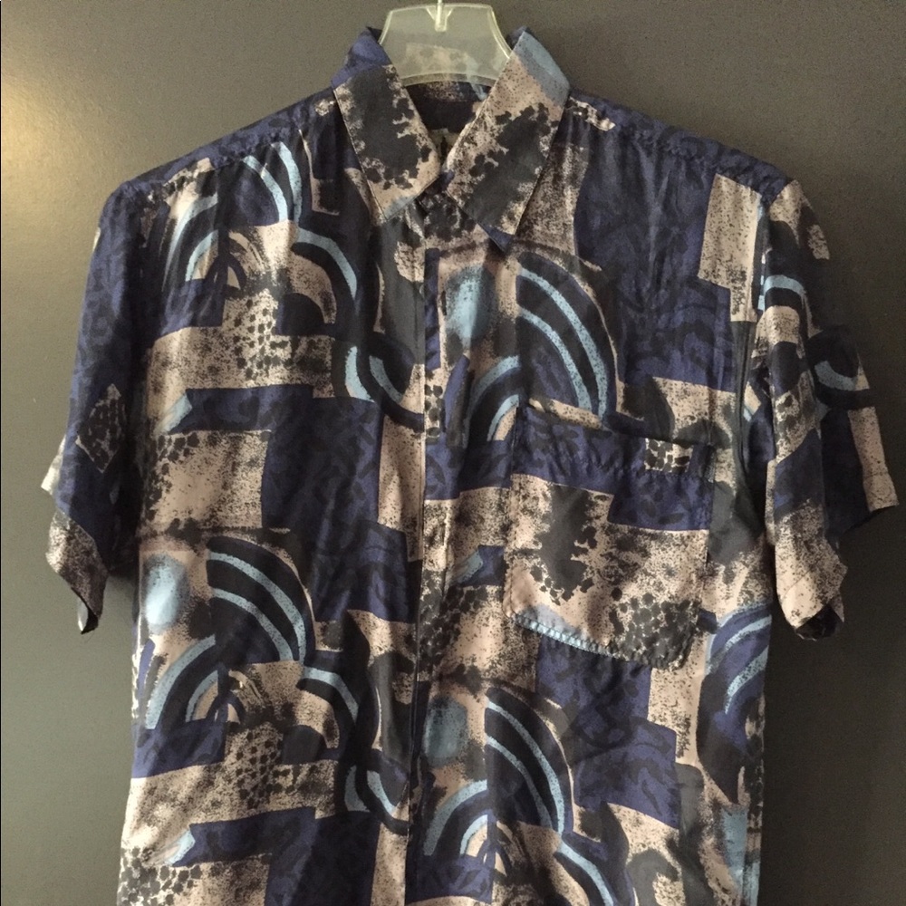 Hawaiian Shirt - Robert Stock - 100% Silk